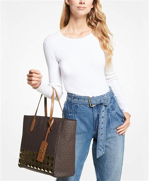 michael kors signature sinclair large east west grab tote|MICHAEL Michael Kors Sinclair Large East West Leather Tote.